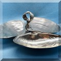 S28. Sterling silver clamshell dish. 